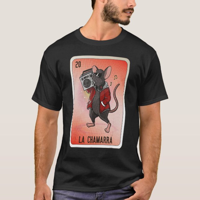 La Chamarra Mexican Slang Lottery Bingo Cards T-Shirt (Front)