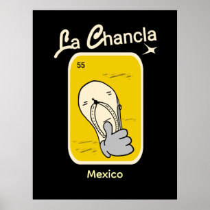 La Chancla yellow Poster
