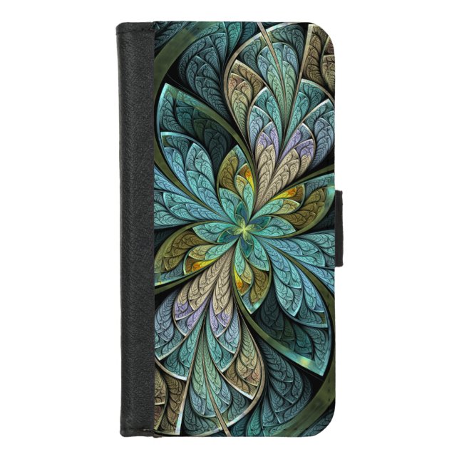 La Chanteuse Glace Abstract Stained Glass iPhone Wallet Case (Front)