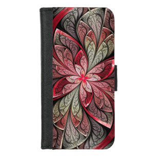 La Chanteuse Incarnat Abstract Pink Stained Glass iPhone 8/7 Wallet Case