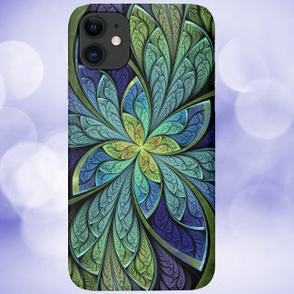 La Chanteuse IV Abstract Stained Glass Pattern iPhone 15 Case