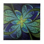 La Chanteuse IV Abstract Stained Glass Pattern Tile