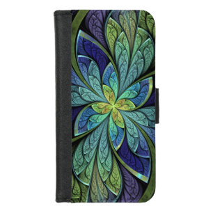 La Chanteuse IV  Blue and Green Abstract iPhone 8/7 Wallet Case