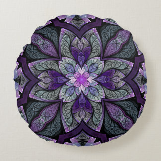 La Chanteuse Violett Round Throw Pillow
