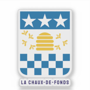 La Chaux-de-Fonds coat of arms, Switzerland Sticker