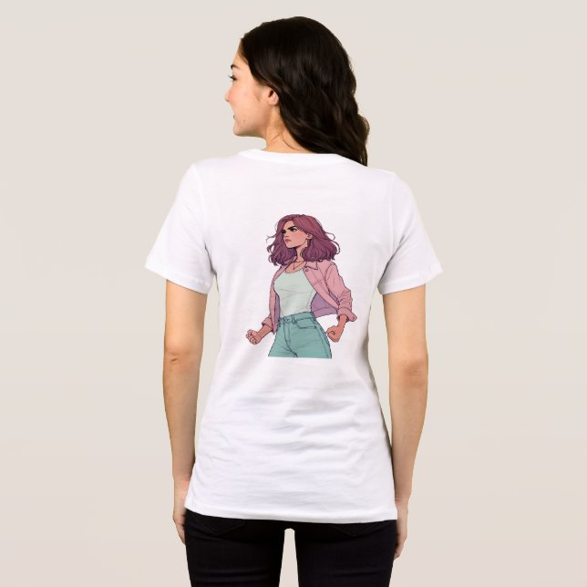 "LA CHICA BRAVA" T-SHIRT - FIERCE LATINA BACK Tri-Blend SHIRT (Back Full)