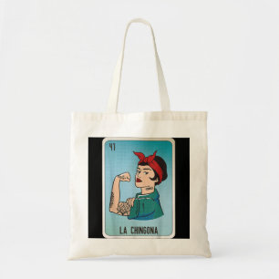 La Chingona Mexican Slang Chicano Bingo Cards  Tote Bag