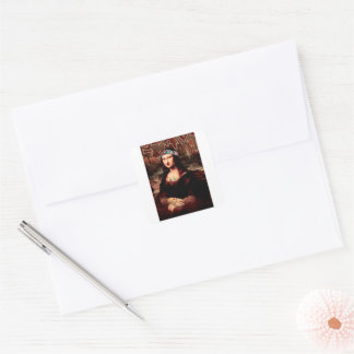 La Chola Mona Lisa Mexican Square Sticker