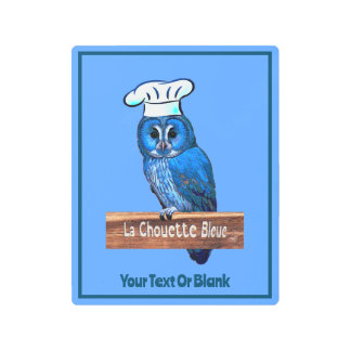 La Chouette Bleue Cafe Metal Print