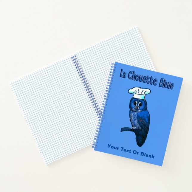 La Chouette Bleue Cafe Notebook (Inside)