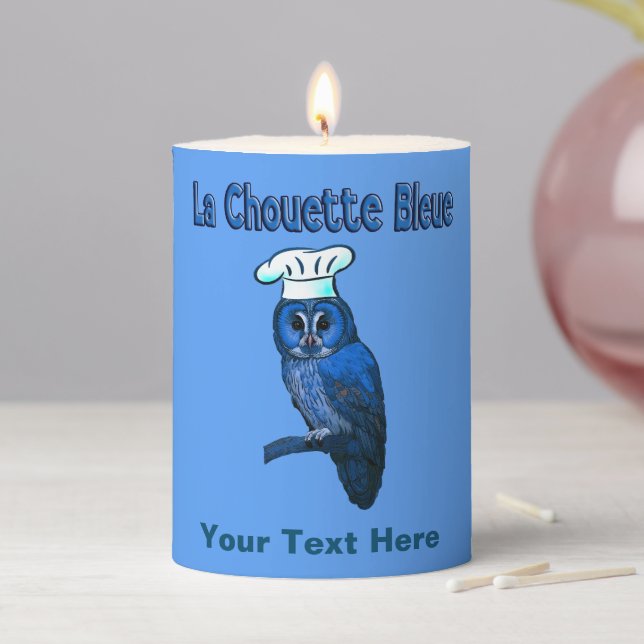La Chouette Bleue Cafe Pillar Candle (In Situ)