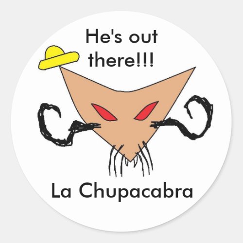 La Chupacabra Classic Round Sticker