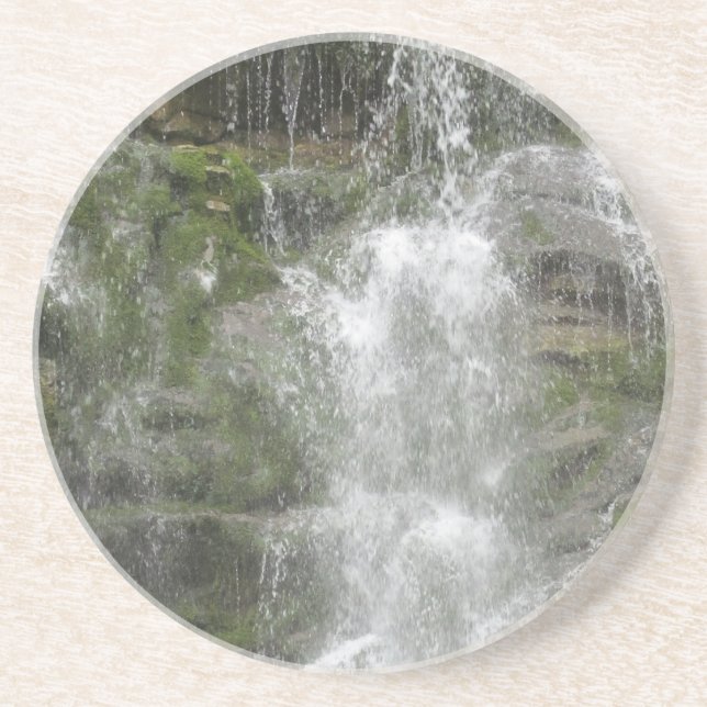 La Chute Waterfall in Forillon National Park Drink Coaster (Front)