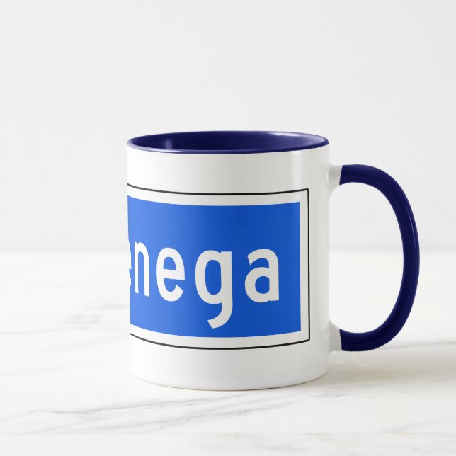La Cienega Boulevard, Los Angeles, CA Street Sign Mug (Right)