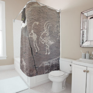La Cieneguilla Petroglyph Site Santa Fe Shower Curtain