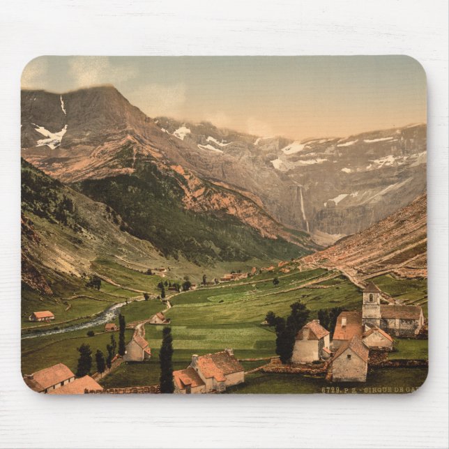 La Cirque de Gavarnie, Pyrenees, France Mouse Pad (Front)