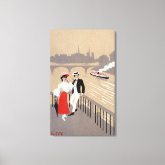 La Cite Art Deco Scene Canvas Print