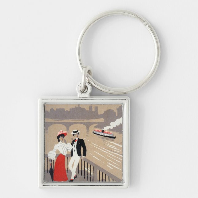 La Cite Art Deco Scene Keychain (Front)