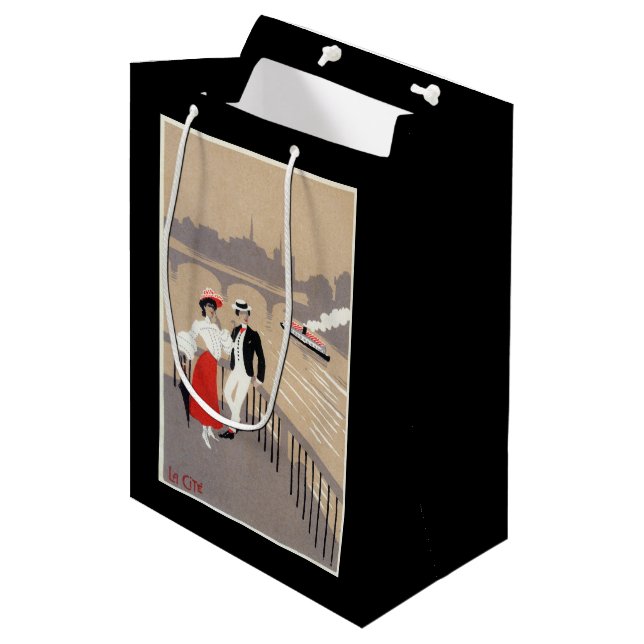 La Cite Art Deco Scene Medium Gift Bag (Front Angled)
