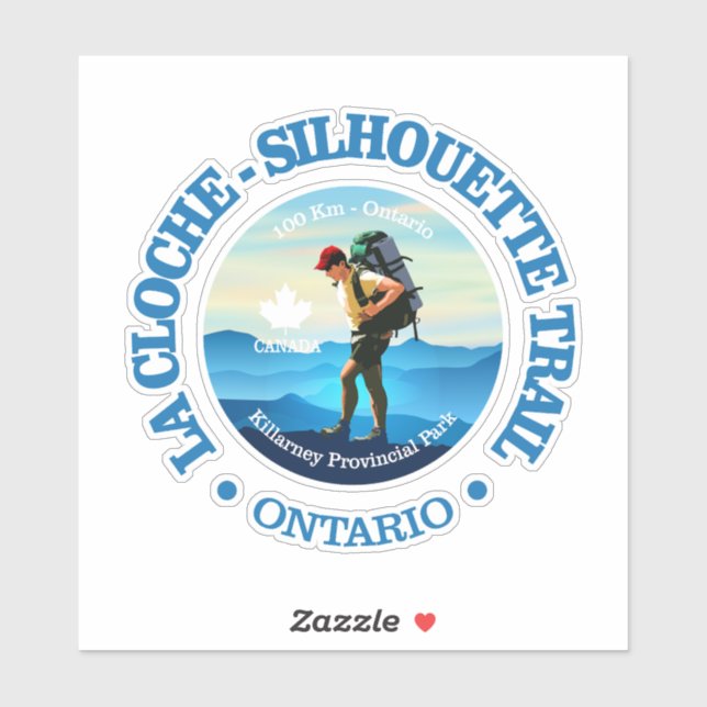La Cloche-Silhouette Trail (Hiker C) Sticker (Sheet)