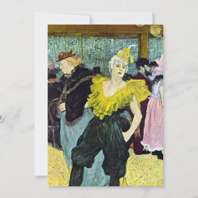 La Clownesse (Clown) Cha-U-Kao by Toulouse Lautrec (Front)