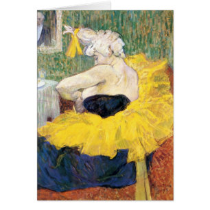 La Clownesse (Clown) Cha-U-Kao by Toulouse Lautrec Cards