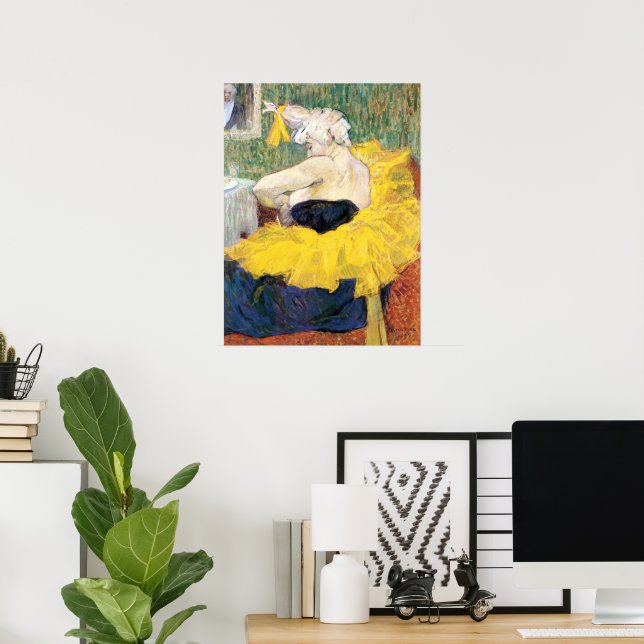 La Clownesse (Clown) Cha-U-Kao by Toulouse Lautrec Poster (Home Office)