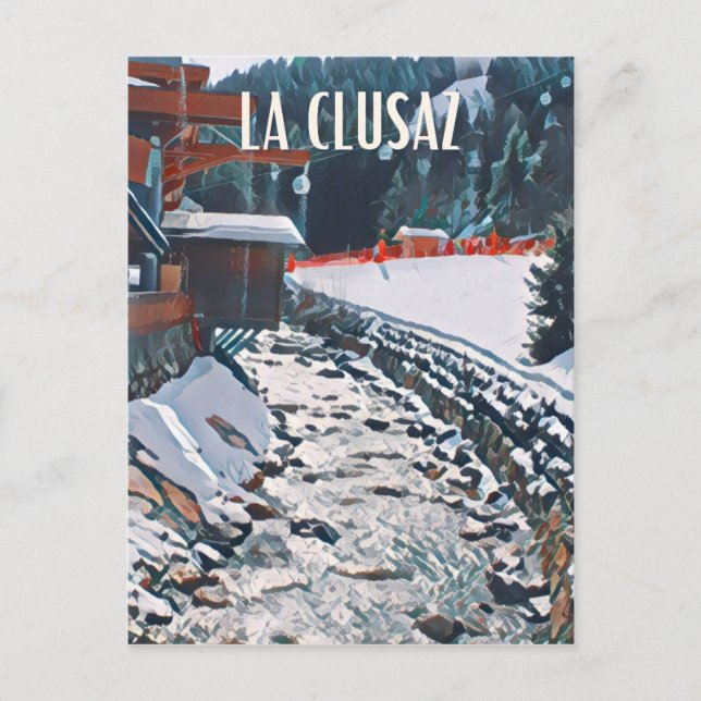 La Clusaz Ski Resort Postcard (Front)