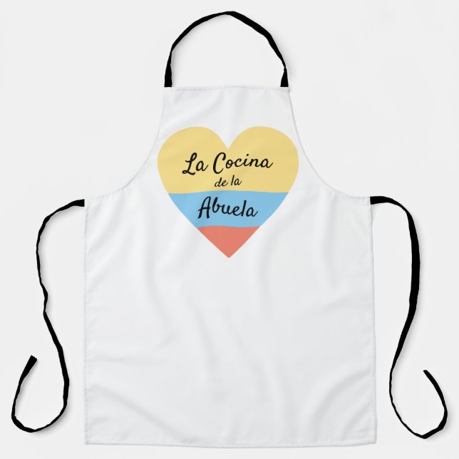 La Cocina de la Abuela Colombian Flag Apron (Front)