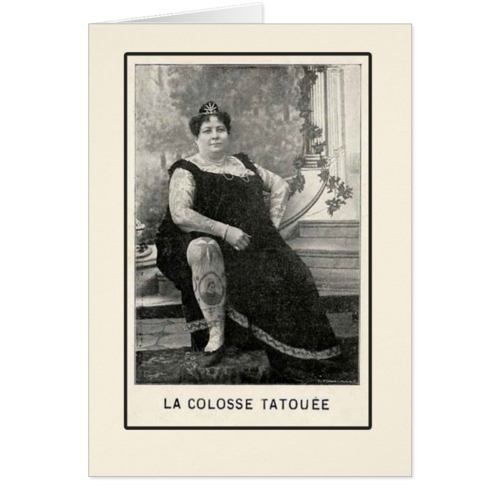 La Colosse Tatouee Cards and Postcards