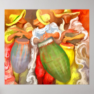 "La Comparsa" High Contrast Poster