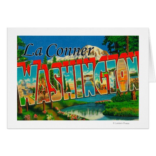 La Conner, Washington - Large Letter Scenes Cards (Front Horizontal)