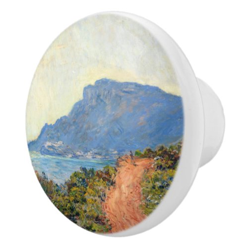 La Corniche near Monaco by Claude Monet Ceramic Knob