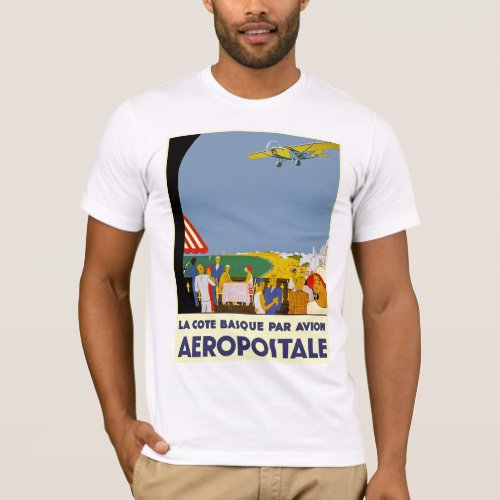 La Cote Basque Par Avion T_Shirt