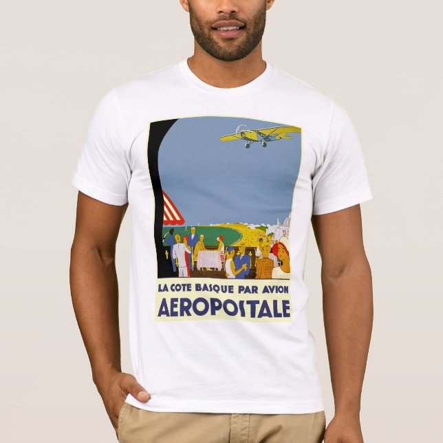 La Cote Basque Par Avion T-Shirt (Front)