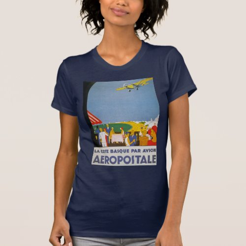 La Cote Basque Par Avion T_Shirt