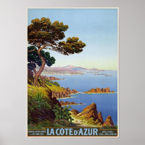 La Cte dAzur France Vintage Poster 1920