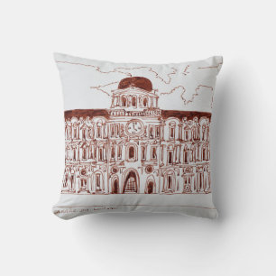 La Cour Carree Courtyard   Louvre, Paris, France Throw Pillow