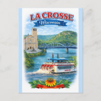 La Crosse, WI Scenic Wisconsin Postcard