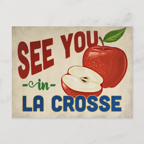 La Crosse Wisconsin Apple _ Vintage Travel Postcard