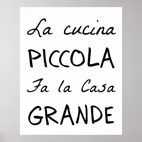 La Cucina The Kitchen Poster