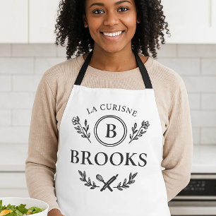 La Cuisine Family Name Custom Kitchen Apron