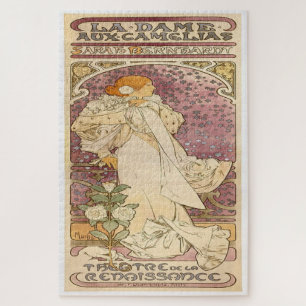 La Dame aux Camélias: Art Nouveau Elegance  Jigsaw Puzzle