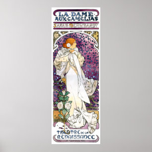 la dame aux camélias by Alfons Mucha 1896 Poster