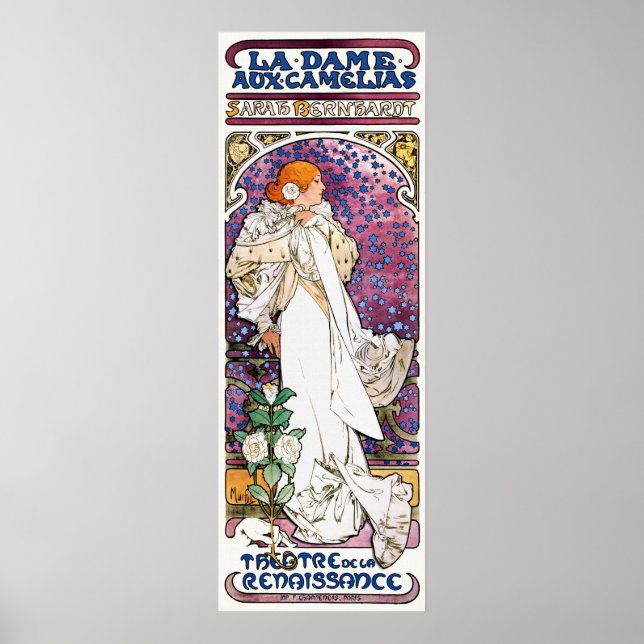 La Dame aux Camélias by Mucha Poster (Front)