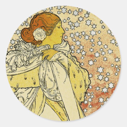 La Dame aux Camelias Classic Round Sticker