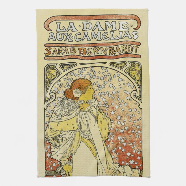 La Dame aux Camelias Kitchen Towel (Vertical)
