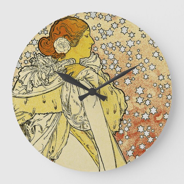 La Dame aux Camelias Large Clock (Front)