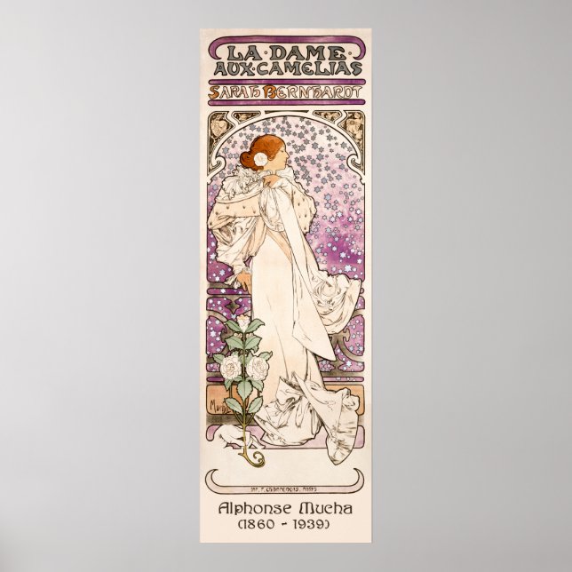 La Dame aux Camélias – Mucha | Art Nouveau Poster (Front)