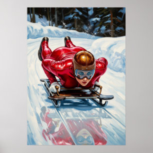 LA DESCENTE EN SKELETON (The Skeleton Descent) Poster